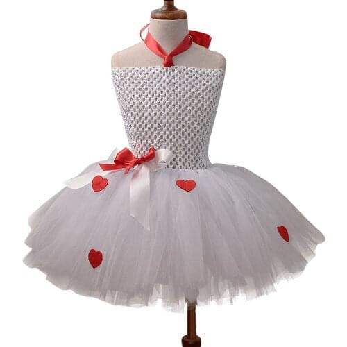 Valentines Day KIds Outfits, 3D Heart Hollow Out Lacing Neck Gauze Dresses with Waist Bowknot Decoration for 3-12 Years Girls
