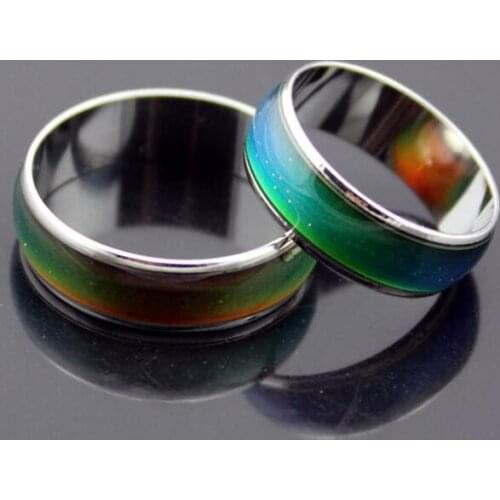 GRGEUS Personality Stainless Changing Color Mood Rings Feeling Emotion Temperature Ring Jewelry For Men Women Party Christmas
