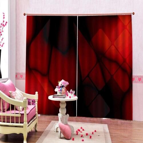 Red curtains wedding crtains 3D Blackout Curtains For Living room Bedding room Drapes Cotinas
