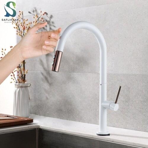 Smart Touch Kitchen Sink Faucet Pull-out Kitchen Faucet Touch Control Faucet With Sensor Hot and Cold Water Sink Faucet