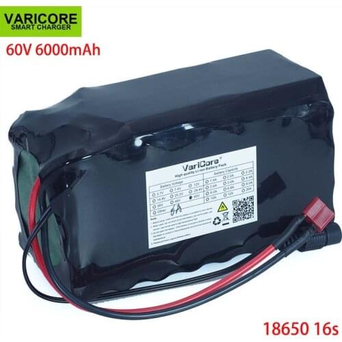 VariCore 16S2P 60V 6Ah 18650 Li-ion Battery Pack 67.2V 6000mAh Ebike Electric bicycle Scooter with 20A discharge BMS 1000Watt