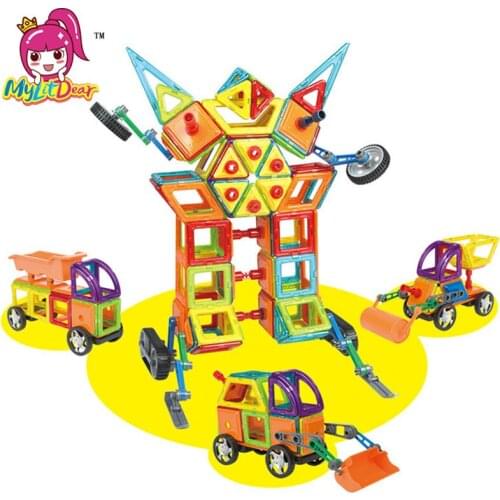 MylitDear 192pcs Magnetic Building Blocks Toys Construction Model DIY 3D Magnetic Designer Educational Toys Brick Kids Gifts