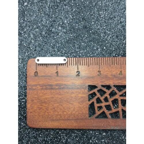 MYLONGINGCHARM 50pcs Customize Pendant-Engrave words or logo-polished steel connectors-Jewelry Pendant-3x15mm-Steel gold K0002