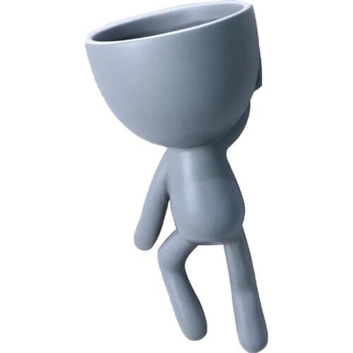 Wall Hanging Flowerpot Creative Art Abstract Human Face Sculpture Humanoid Character Portrait Humanoid Planter Decoration