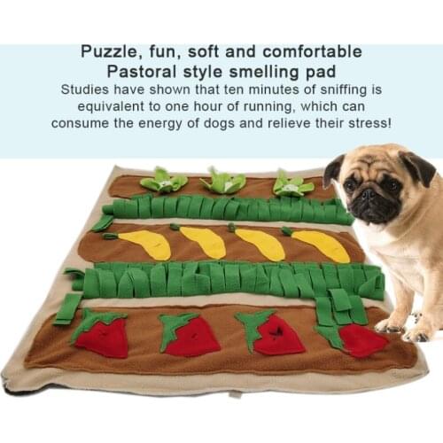 Pet Sniffing Training Blanket Pet Slow Eating Intelligence Mat Pet Leaking Food Anti Choking Mat for Puppy Dog Supply 60 * 60cm