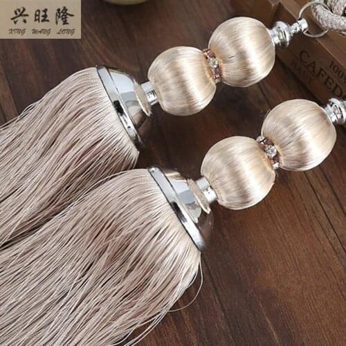 XWL 1Pair Curtain Hanging Belts Ropes Curtain Accessories Strap Tassel Fringe Tieback Buckle Bandage Lashing Bind Home Textile
