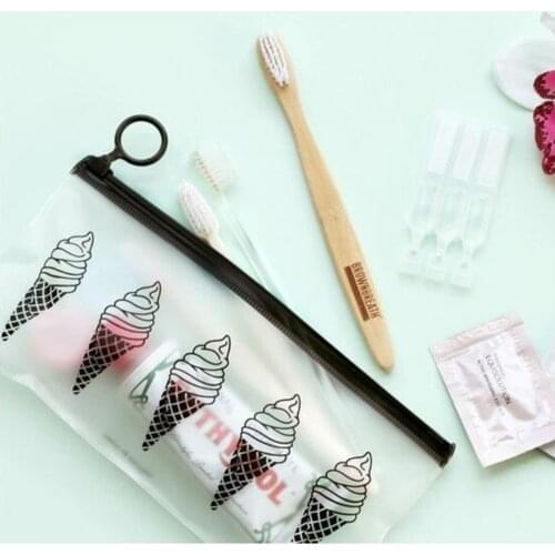 PVC Transparent Toiletry Wash Toothbrush Cosmetic Bag Women Travel Portable Makeup Bag Organizer Storage Pouch Pencil Case