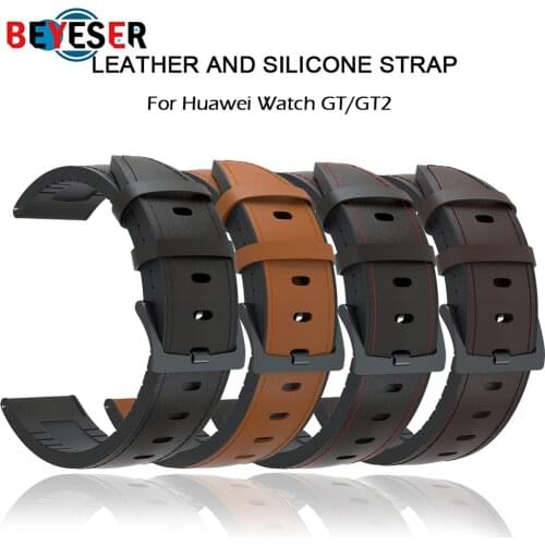 Leather Watchband Strap for Huawei Honor Magic 2 46mm/ Dream/ 2e gt2 gt Bracelet Band 22mm Wristband for Huawei WATCH gt 2 Pro