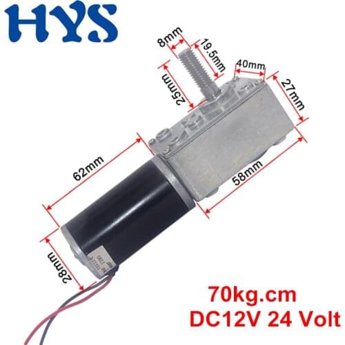 DC 12V 24V Gear Motor Shaft Thread Screw M8 Length 25mm Electric 12 Volt V Reduce Speed 5rpm To 470rpm Worn Motors 5840-31ZY