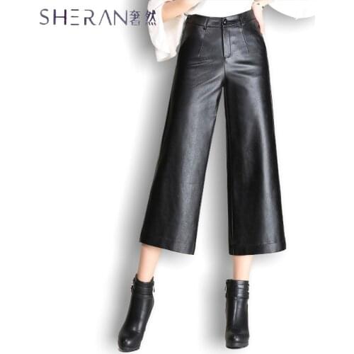 Женские кожаные брюки SHERAN China At AliExpress