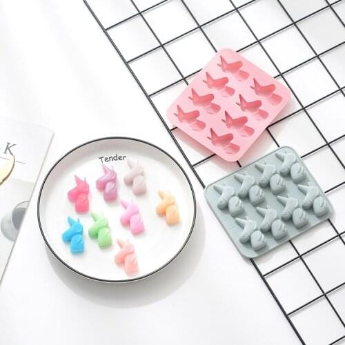 Silicone unicorn cake moulds Non-stick Kitchen Bakeware Cake Mould Pan Pudding Maker Mold DIY Chocolate Chip Mold Baking Tool