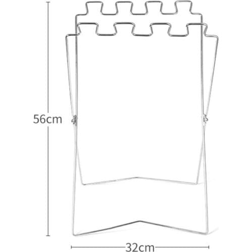 Foldable Trash Bag Holder Stand Portable Waste Sorting Bin Rack Sorting