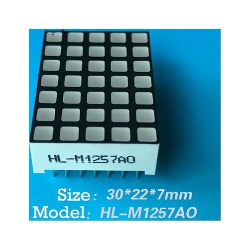 LED Dot Matrix elevator dedicated square hole common cathode orange dot matrix 3.0 dot matrix square 1257 module