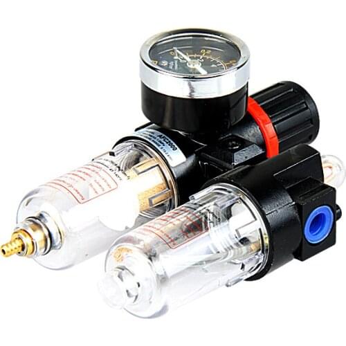 Free Shipping Air Compres AFC2000 G1/4" Air Filter Regulator Combination Lubricator FRL Two Union Treatment oil water separation