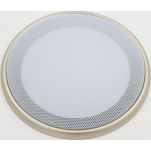 WLKE One Pair 5.25" Gold Speaker Grille Protection Cover 136mm White frame High Quality Car Metal Speaker Protection Cover