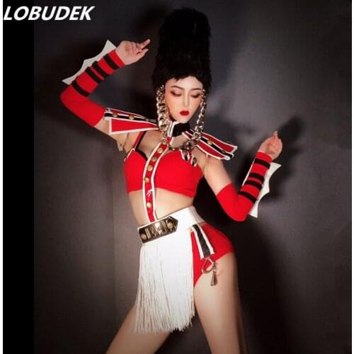 Women Army Uniform Role-playing Outfit Festival Party Cosplay Costume Club Night Bar Show Performance Clothes Dance Team Costume