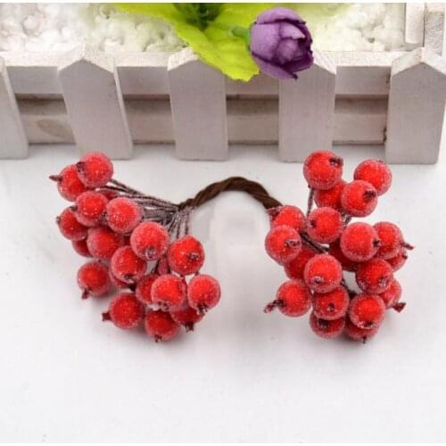 40pcs Simulation Of Small Berries Foam Cream Drop Fruit Pulp Small Particles Sen Female Handmade Accessories Wreath Accessories