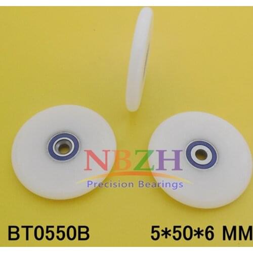 5*50*6mm, sliding gate/window nylon roller/pulley/wheels bearing bore 5mm,diameter 50mm,thickness 6mm. 10pcs/lot