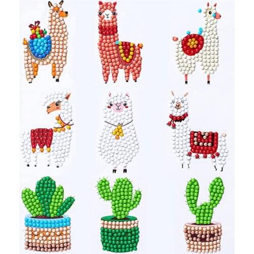 Diamond Painting Kids 5D Diamond Stickers DIY Diamond Painting Kits Animal Painting Mosaic Stickers by Number Kits