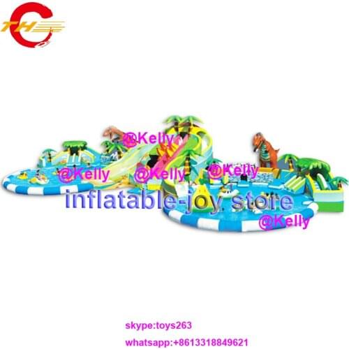 46.8x24.5x8.14m big inflatable water park, giant inflatable amusement park for sale, commercial CE certificated inflatable parks
