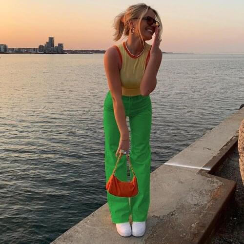 Mom Pants Women Korean Vintage Trousers Wide Jeans Baggy Pockets Zipper Cargo Pants Y2K Aesthetic Deinm Pants Fahion