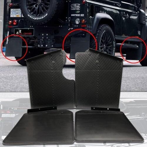 For land rover defend 90 Mudguard Front Rear Wheel Black Plastic Mud Flaps Mud Guard Car Fender