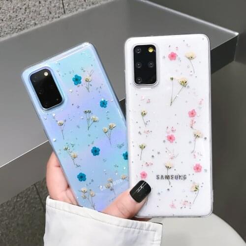 LOVECOM Dried Real Flower Phone Case For Huawei P40 P30 Pro P20 Lite Pro Mate 40 30 20 Pro Nova 7 SE Soft Epoxy Clear Back Cover