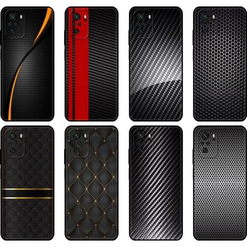 Black tpu Case For Xiaomi Redmi 9T Case Redmi Note 9T Note 10 Pro Case car carbon fibre print