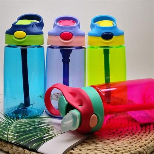 480ML Kids Baby Sport Water Bottle BPA Free Childrens Cup Baby Portable Feeding Bottle With Straw Leak Proof Durable Water Cup