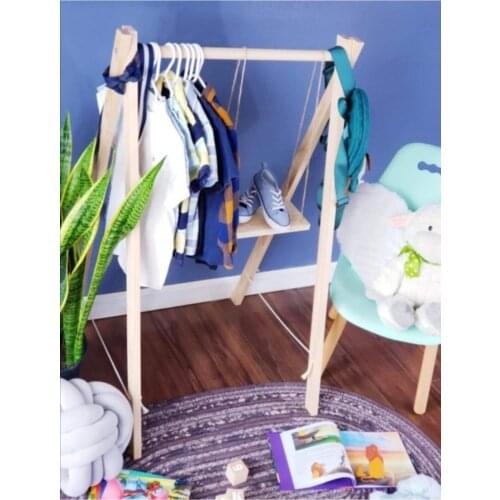 Children Wooden Hand Made Decoration Clotting and Shoes Holder, Kids Room, Garden Decoration