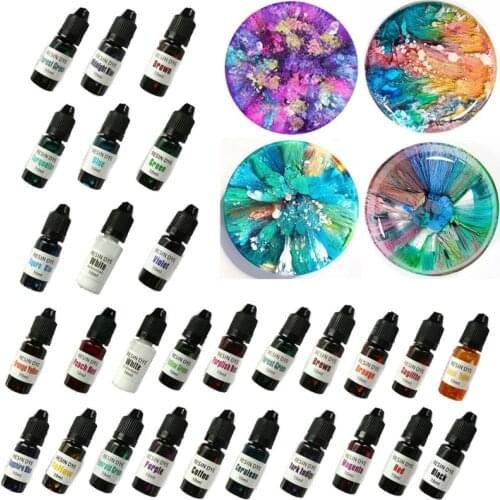 13MC 28Colors DIY Craft Epoxy Resin Diffusion Pigment Alcohol Ink Liquid Colorant Dye