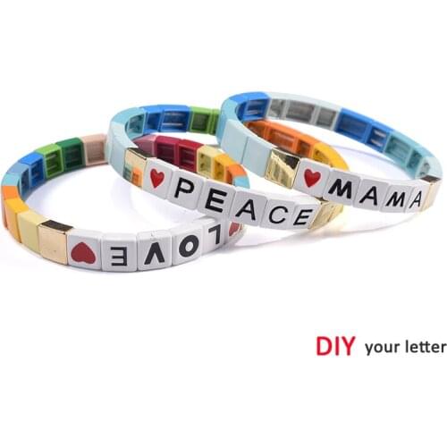 DIY alphabet miyaki armband vsco girl bracelets miuiki couple bracelet for lover maya best friend bracelet summer jewelry 2020