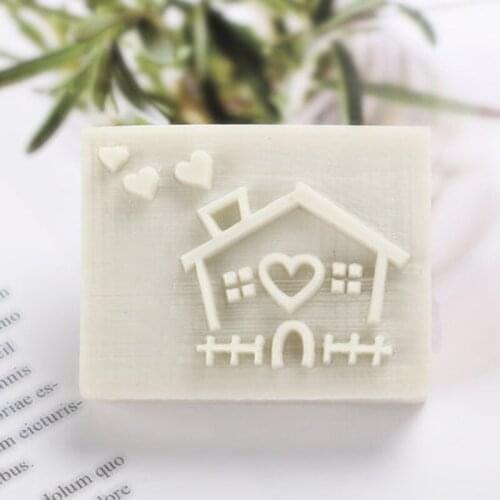 House Home Pattern handmade soap stamp clear Diy natural acrylic organic decorative soap making Chapter