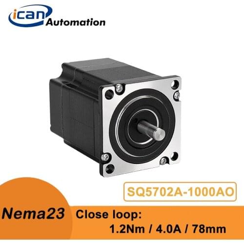 ICAN Nema 23 Encoder Closed Loop Stepper 1.2Nm 4.0A 57x78mm SQ5702A-1000AO Hybrid Cnc Servo Motor