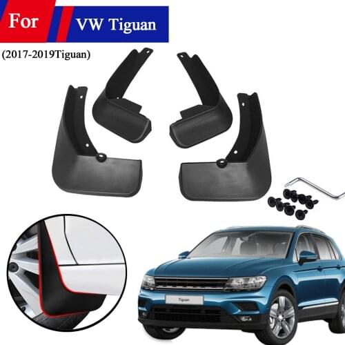 4 Pieces Of Volkswagen Tiguan 2017 2018 2019 Mudguard Water Flap Water Flap Mudguard Car Accessories Front And Rear Mudguard