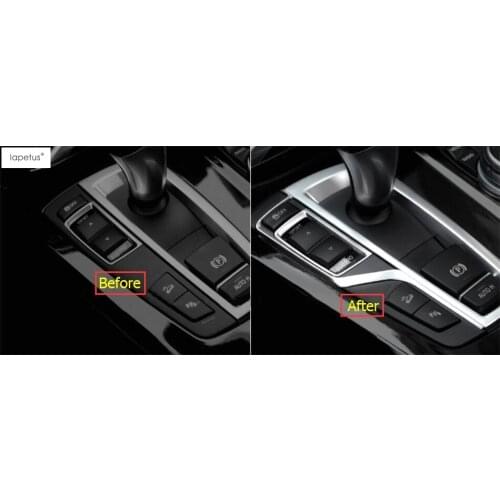 Lapetus Accessories For BMW 5 Series F10 2011 - 2016 X3 F25 X4 F26 2012 - 2017 Matte Stalls Gearshift Box Molding Cover Kit Trim