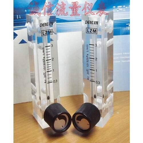 LZM-6T Adjustable Flowmeter Air Panel Flowmeter 0.3-3L/min Lift/Minute Fast Connector