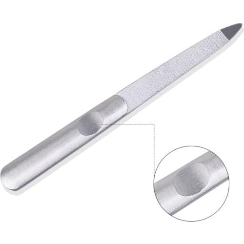 Metal Nail File Stainless Steel Professional Exfoliating Double Sides Sandpaper Nail Sanding Grinding Polishing Manicure Care