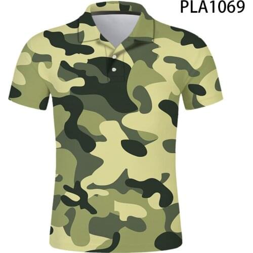 2020 New Summer 3D Printed Camouflage Men Polo Shirt Fashion Streetwear Casual Polo Homme Harajuku Cool Short Sleeve Ropa