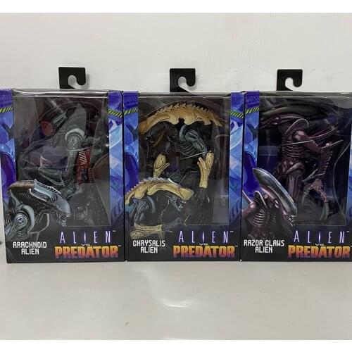 NECA Alien Figure 23cm Razor Claws Arachnoid Chrysalis Predator Action Figures Toy Doll Gift