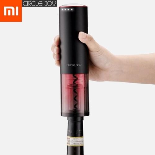 Xiaomi Mijia 2019 new Circle Joy Smart Automatic Electric Wine Corkscrew Wine Bottle Opener Kit Cordless With Foil Cutte