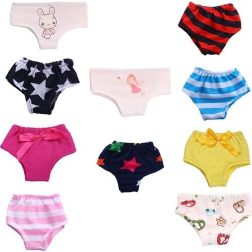 New Style Colorful Small Underpants Underwear Doll Accessories For 18 Inch Baby Girl Doll&43cm Doll