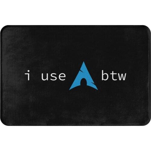 Linux Operating System Tux Penguin Bathroom Non-Slip Carpet Use Arch Btw Bedroom Mat Welcome Doormat Home Decoration Rug