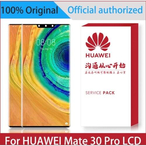 Original 6.53'' Display For Huawei Mate 30 Pro LCD LIO-L09 L29 Touch Screen Digitizer Assembly Replacement Parts With Frame
