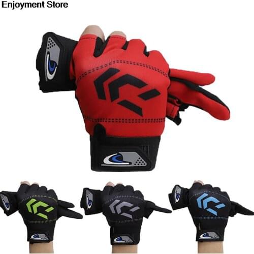 Outdoor Fishing Gloves 3 Fingers Cut Fishing Gloves Waterproof Fishing Accessories Carp Fishing Accessories