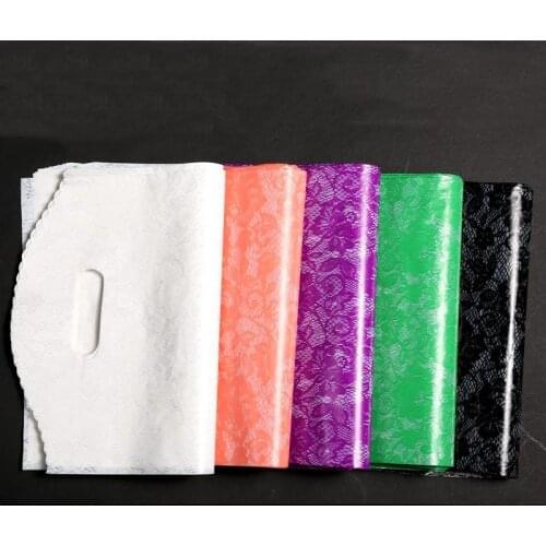 High Quality 50pcs/lot 15 x 20 cm custom gift bags Plastic Shopping Bags wholesale with Handle promotion Packing Bag Plastic