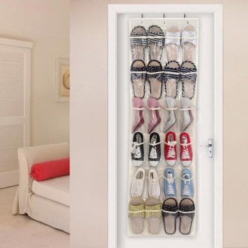 24 Pocket Hanging Storage Bag Door Holder Shoes Storage Holder Organizing Bag with Hooks Space Saver Home Storage Organizer