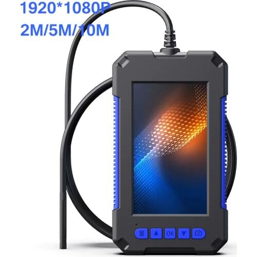 5.5mm lens industrial endoscope dual camera 1080P HD 4.3 inch IPS screen endoscope IP68 waterproof endoscope with toolbox