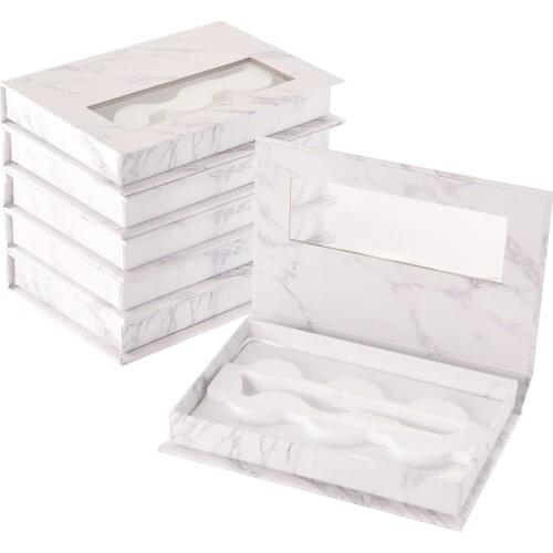 Eyelash Boxes Wholesale 3pairs False Eyelashes Box Package Lash Boxes Packaging Custom Faux Cils Fake Strip Makeup Case Vendors