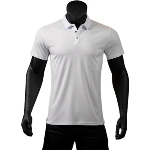 Summer Men Polo-Shirts Solid Color Short Sleeve Business Polo-Shirts Plse Size Quick Dry All-match Shirt Dating